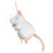 White Lab Mouse key chain side