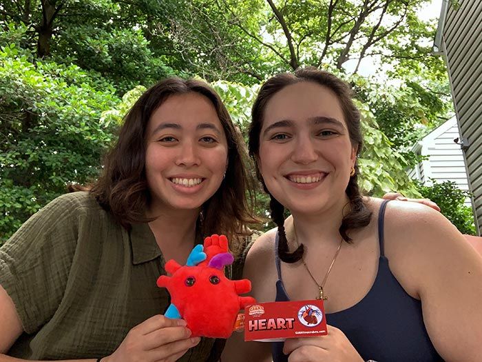 Heart plush with friends