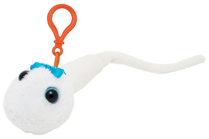 Sperm Cell plush key chain